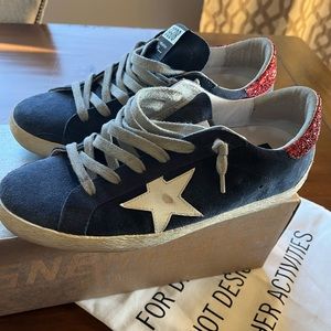 Authentic Golden Goose Navy Sneakers Gently Used